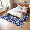 Washable Area Rug, Modern Floral Soft Thin Non Slip Carpet for Living Room, Bedroom, or Farmhouse Office - 3 of 4