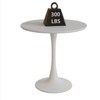 FONTOI Dining Tables with a Round Manufactured Tabletop, Glam Style, Special Design, International Concept, White, 31.5"*31.5"*29.5" - 2 of 4