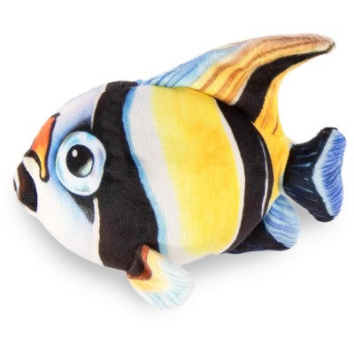 Underwraps Real Planet Angel Fish Black/Yellow 6.5 Inch Realistic Soft Plush