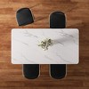 Modern 7-Piece Faux Marble Dining Table with Boucle Chairs in Dining Room Set for Kitchen - Morden Fort - 4 of 4