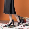 Allegra K Women's Pointed Toe Mesh Bow Decor Stiletto Heel Pumps - 2 of 4