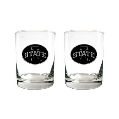 NCAA Iowa State Cyclones Stealth 16oz. Glass Set 2pk