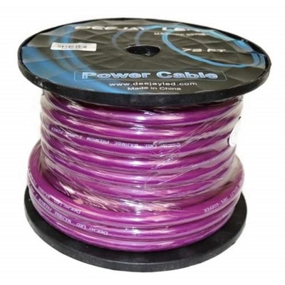 DEEJAYLED 2 GAUGE 72 FT 100% COPPER TBH272PURPLECOPP