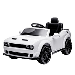 12V Kids Licensed Dodge Challenger Ride-On Car, Electric Vehicles with Remote, LED Lights, Bluetooth & MP3 - 1 of 4