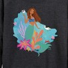 Women's - Disney - Ariel Lightweight French Terry Wide Neck Long Sleeve Shirt - 2 of 4