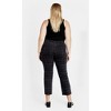 Women's Plus Size Harley Baylee Straight Crop Jean - grey check | CITY CHIC - 4 of 4