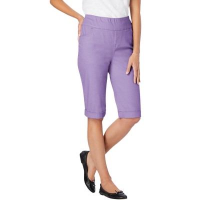 Woman Within Women's Plus Size Flex-Fit Pull-On Denim Short