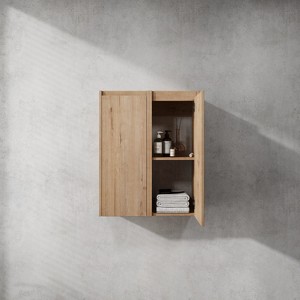 12" Bathroom Side Cabinet, 2-Soft Close Doors, Float Mounting Design - 1 of 4