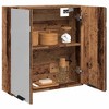CLIHOME Modern 2 Doors Wall-Mounted Bathroom Mirror Cabinet Engineered Wood Medium Mirror - 4 of 4