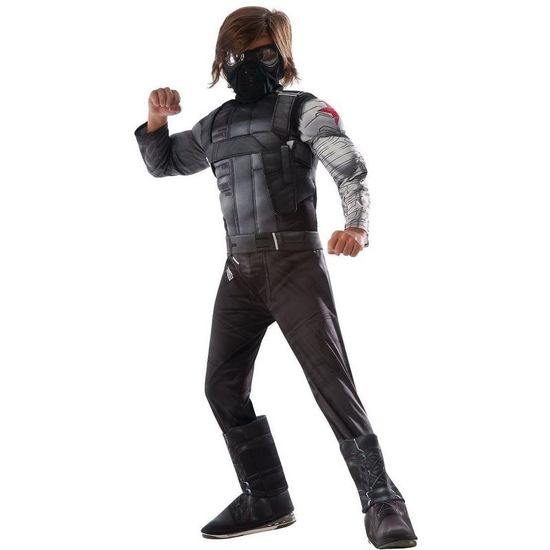 Captain America 3 Deluxe Muscle Chest Winter Soldier Costume Child, 1 of 2