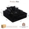 Oversized Chaise Lounge Chair,Upholstered Sleeper Sofa Bed with 4 Throw Pillows,Plush Lounge Chair Bed-The Pop Home - 4 of 4