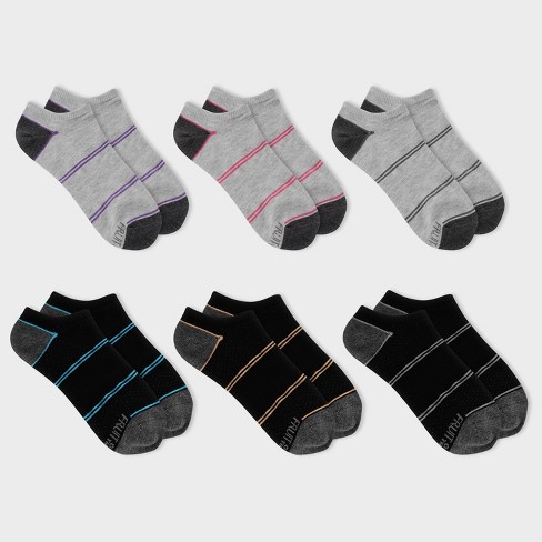 Fruit Of The Loom Women's Cushioned 6pk Crew Athletic Socks - Black 4-10 :  Target