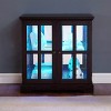 Bookshelf Display Cabinet Vintage with Glass and Magnetic Doors for Dining Room 30.3in Wide - 3irtyhousy - 2 of 4