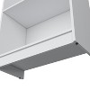 Vynxaria Sutton Bookcase: 4-Tier Open Storage Shelves, Classic-Modern Fusion, White/Black/Gray Finishes - 3 of 4