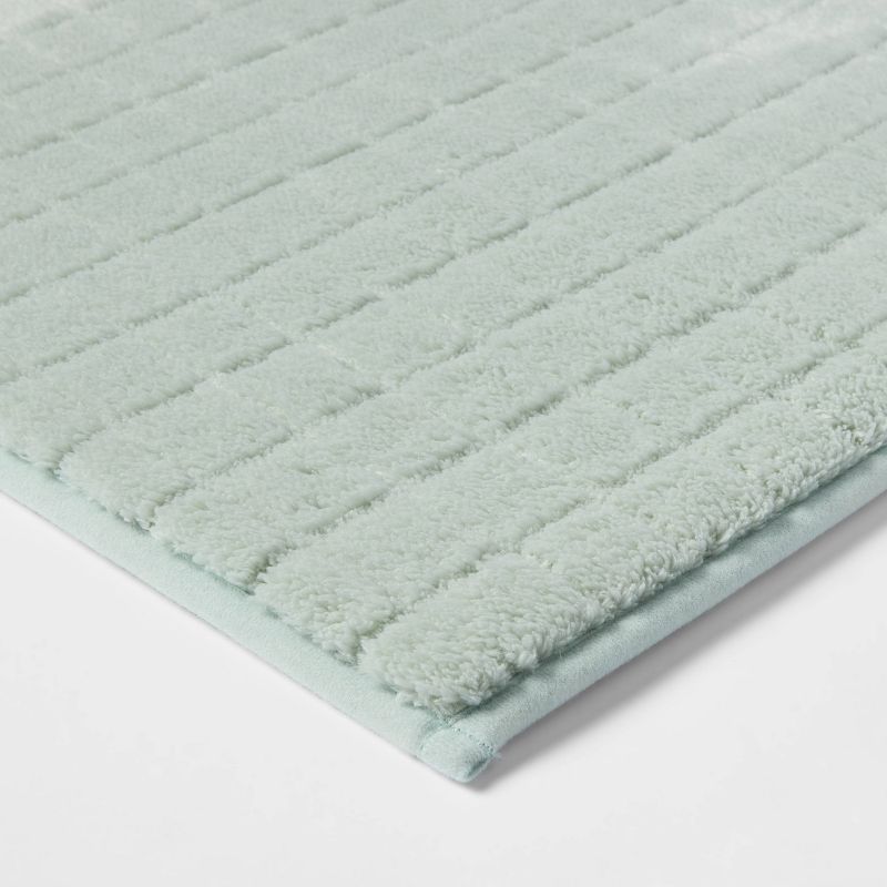 17"x24" Velveteen Grid Memory Foam Bath Rug - Room Essentials™, 4 of 12