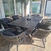 PURPLE LEAF Outdoor Dining Set Patio Aluminium Table and Rope Weave Chairs Included Cushions for Backyard Decor Kitchen - 2 of 4