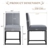 AMERLIFE Mid Century Linen Dining Chairs Set of 6, Modern Upholstered Dinner Chairs - 3 of 4