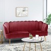 NicBex 3 Seater Sofa Couch with Deep Seat & Armrest Modern Upholstered Velvet Sofa with Metal Legs for Living Room - 2 of 4