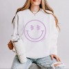 Simply Sage Market S.W.Smiley Smiley Face Outline Puff Print Lightweight Garment Dyed Sweatshirt - 2 of 4
