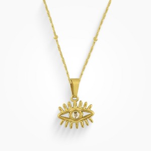 EVRY JEWELS WATERPROOF Gold or Silver Plated I Spy Necklace - 1 of 4