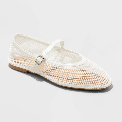 Women's Issa Mesh Mary Jane Ballet Flats with Memory Foam Insole - A New Day™