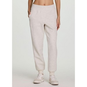 RBX Active Women's Clean Waist Fleece Jogger Full Length Cotton Blend Sweatpants with Pockets - 1 of 4