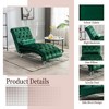 CAVINAS Velvet Chaise Lounge Chair, Button-Tufted Upholstered Recliners Chair, Accent Chair with Pillow, Sofa Chair for Bedroom, Living Room - 2 of 4