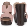 Perphy Women's Platform Slip-on Block High Heels Slides Mule Sandals - 3 of 4