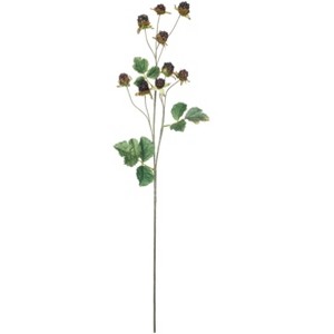 Sullivans Artificial Blackberry Spray 27.25"H Black Flowers - 1 of 2