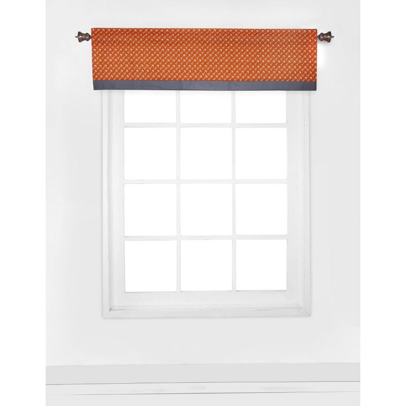Bacati - Arrows Orange/Grey Window Valance, 5 of 8
