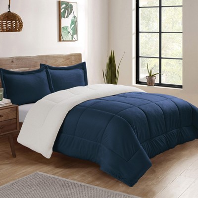 Swift Home | Reversible Micromink and Faux Shearling 3-Piece Fall/Winter Comforter Set