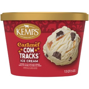 Kemps Caramel Cow Tracks Premium Ice Cream - 48oz - 1 of 4