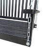 Sapphtopaz Porch Swing Patio Armrest Wood Bench 2-Person Conversation Backrest Swing with Hanging Chains for Patio, Garden, Backyard, Terrace - 3 of 4