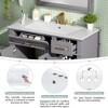 Whisen 36 in. Bathroom Storage Cabinet & Bathroom Vanity with Resin Sink, Soft Close Doors and 4 Drawers - 4 of 4