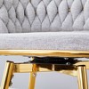 Sapphtopaz Swivel Dining Chairs Set of 2 Bistro Chairs Linen Knit Upholstered Dining Room Chair with Metal Legs Bar Chair for Dining Room - 4 of 4