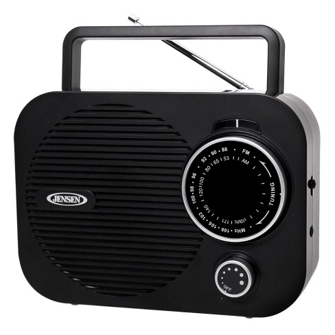 Jensen Portable Am/fm Radio With Cassette Player/recorder And Built-in  Speakers - Black : Target