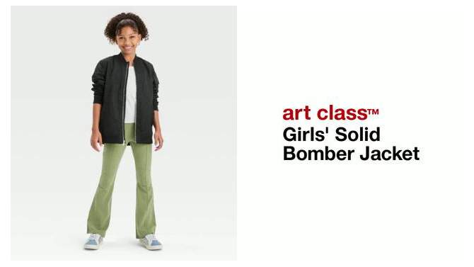 Girls' Solid Bomber Jacket - art class™, 2 of 5, play video