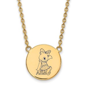 Black Bow Jewelry 14k Yellow Gold Plated Sterling Silver Alpha Xi Delta Greek Life Necklace 18 Inch - 1 of 4