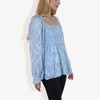 Anna-Kaci Women's Square Neck Smocked Top with Sheer Puff Sleeves Elegant and Stylish for Any Occasion - 3 of 4