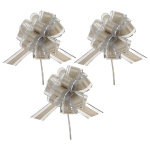 Unique Bargains Pull Bows for Gift Wrapping Weddings Birthdays Christmas 47.28"x1.9" 3 Pcs - 1 of 4