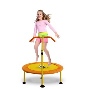 48 Inch Kids Trampoline with Safety Handle Upgraded Large Jumping