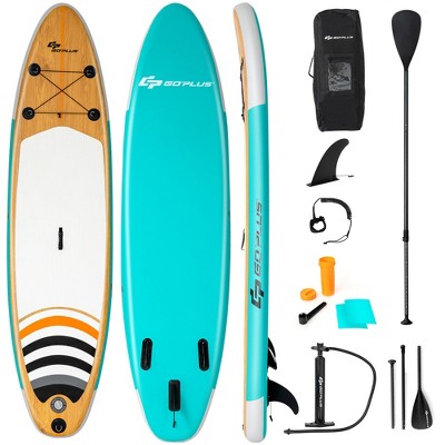 Costway 11' Inflatable Stand Up Paddle Surfboard W/Bag Aluminum Paddle Pump