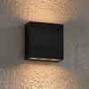 Possini Euro Design Modern Wall Light Sconces Set of 2 Black Metal Hardwired 5 1/2" LED Fixture Up-Down for Bedroom Bathroom Home - 3 of 4