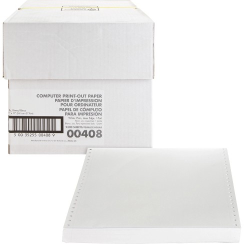 Sparco Computer Paper Plain 20 lb. 9-1/2x11 2300 Sht/CT WE 00408 