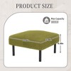 TUYOHW Small Ottoman with Legs,22 Inch Corduroy Footstool 440lbs Capacity,Square Padded Stool for Living Room,Bedroom,Entryway - 3 of 4