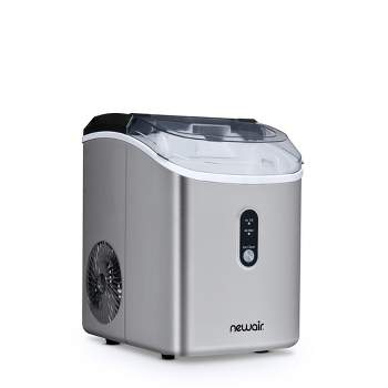 Nugget Countertop Ice Maker with Soft Chewable Ice, 34lbs/24H, Pebble Portable Ice Machine with Ice Scoop, Self-Cleaning - Silver