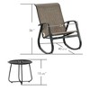 Kozyard 3 Pieces Outdoor Patio Rocking Sling Chair Powder Coated Aluminum Frame Breathable Mesh Fabric for Patio Porch Yard Garden - 3 of 4