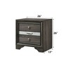 NicBex Nightstand with Drawers,Side Table with Wood Tapered Legs and Finish,Modern Bedside Table for Bedroom,Living Room - 3 of 4