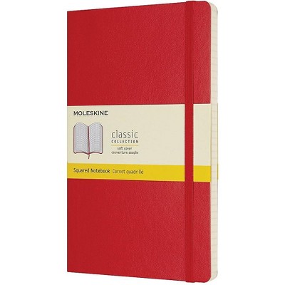 Moleskine MSKN Large Squared Scarlet Red Soft Cover 854641XX