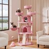 Yaheetech 69"H Large Plush Cat Tree with Platforms for Kittens Cats - image 2 of 4